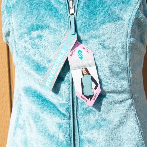 NWT Free Country Reersible quilted fleece Vest Small - Picture 10 of 10